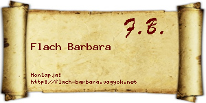 Flach Barbara névjegykártya